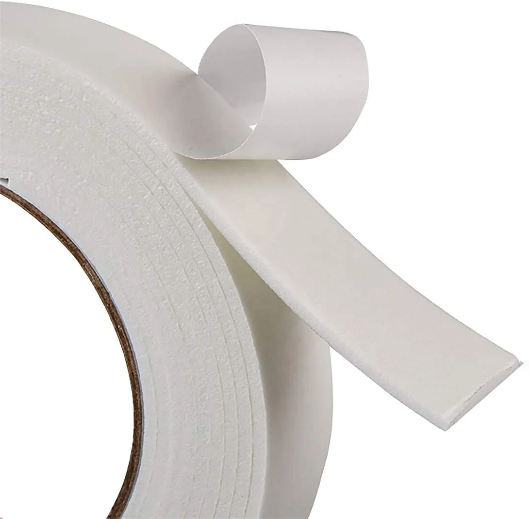 White Double sided PE foam tape heavy duty strong weatherproof adhesive tape for decorative  soft mounting tape