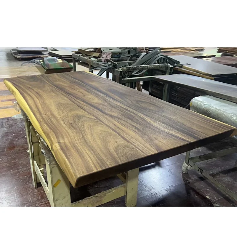 South American Walnut 74*25 inch Solid Hardwood Table Tops Modern Contemporary Design Custom Kitchen Countertop