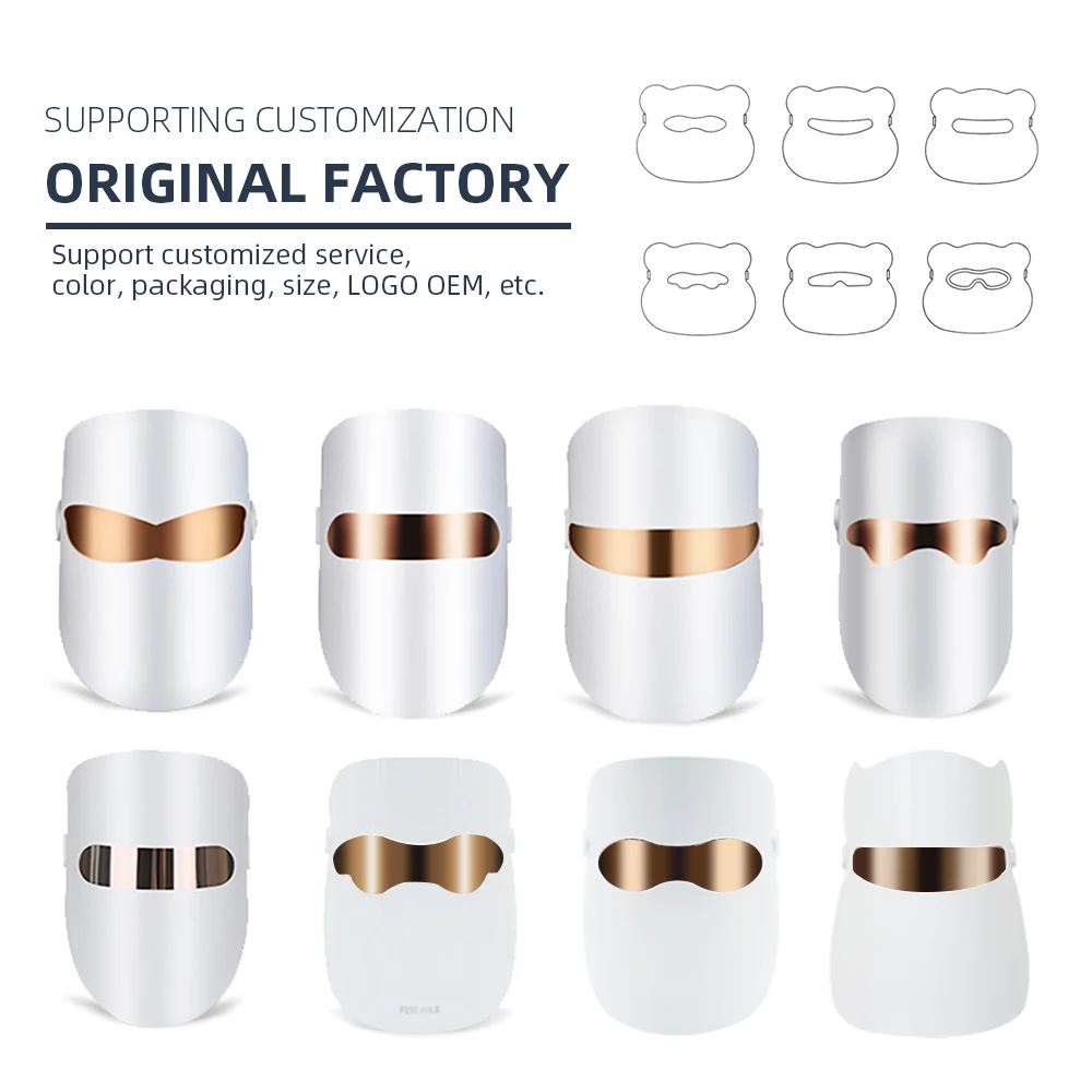 Competitive Price Red Light Therapy Masks Neck Devices 7 Color Red Led Light Beauty Therapy Silicone Masks