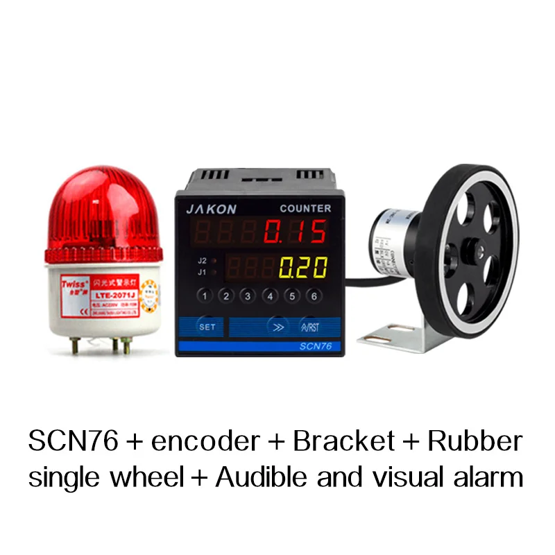 Wheel Conveyor Belt Loading Point Length Digital Rope Meter Counter