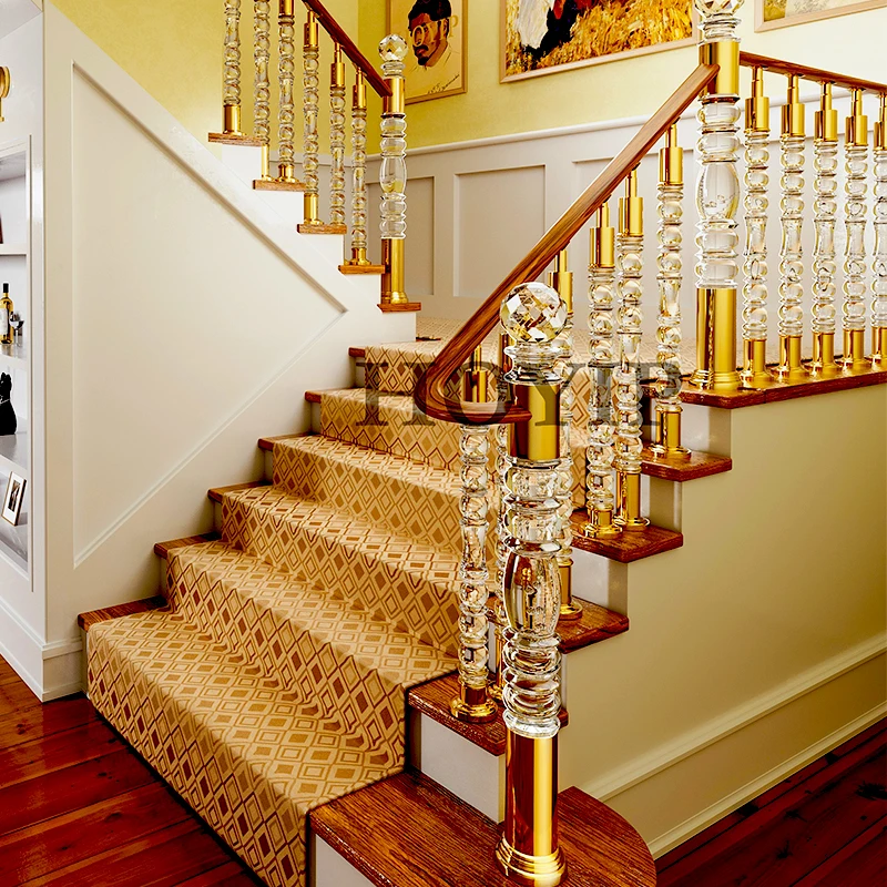 Treppenstufen aus Acryl Pmma China hot sale stainless steel 304 gold or silver for acrylic baluster staircase handrail