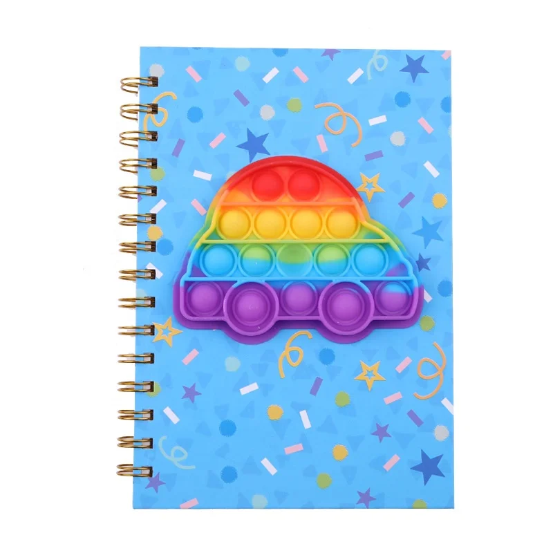 A5 square Best selling Pop Push notebook promotional gift diary stationary Silicone notebook
