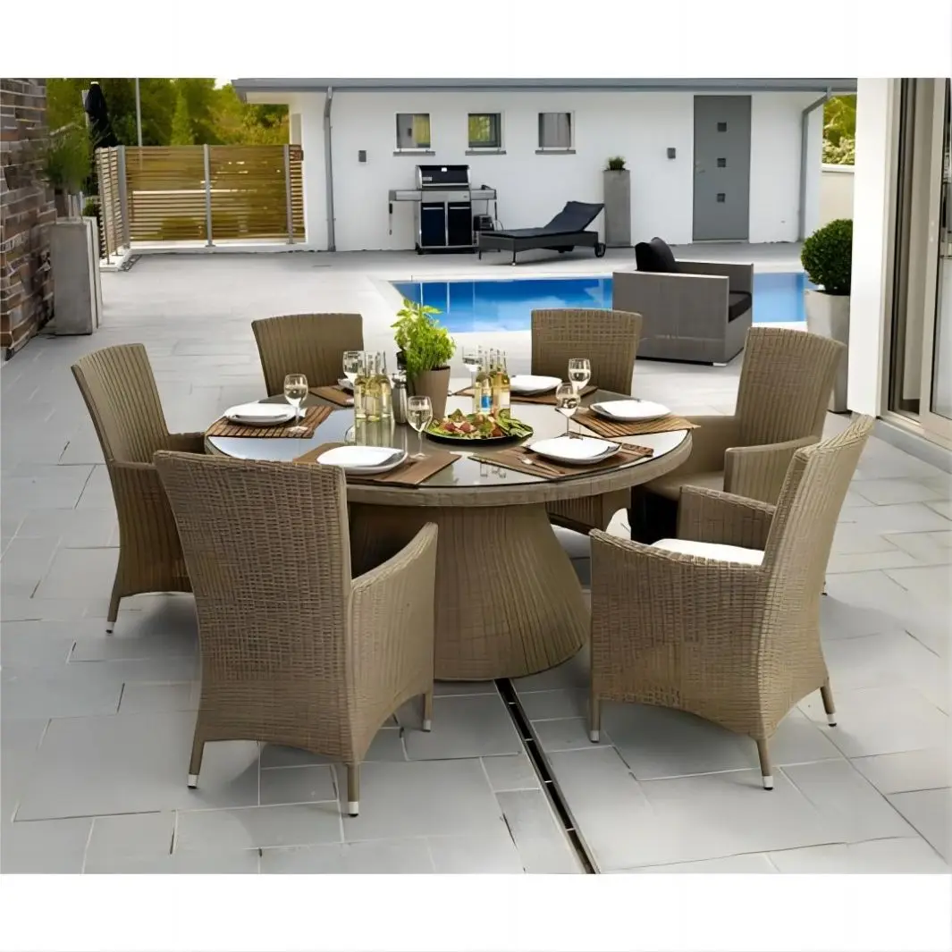 Hot Sale Rattan Dining Chair Dinning Table Set Rattan Weaving Outdoor Chair Cheap Patio Furniture