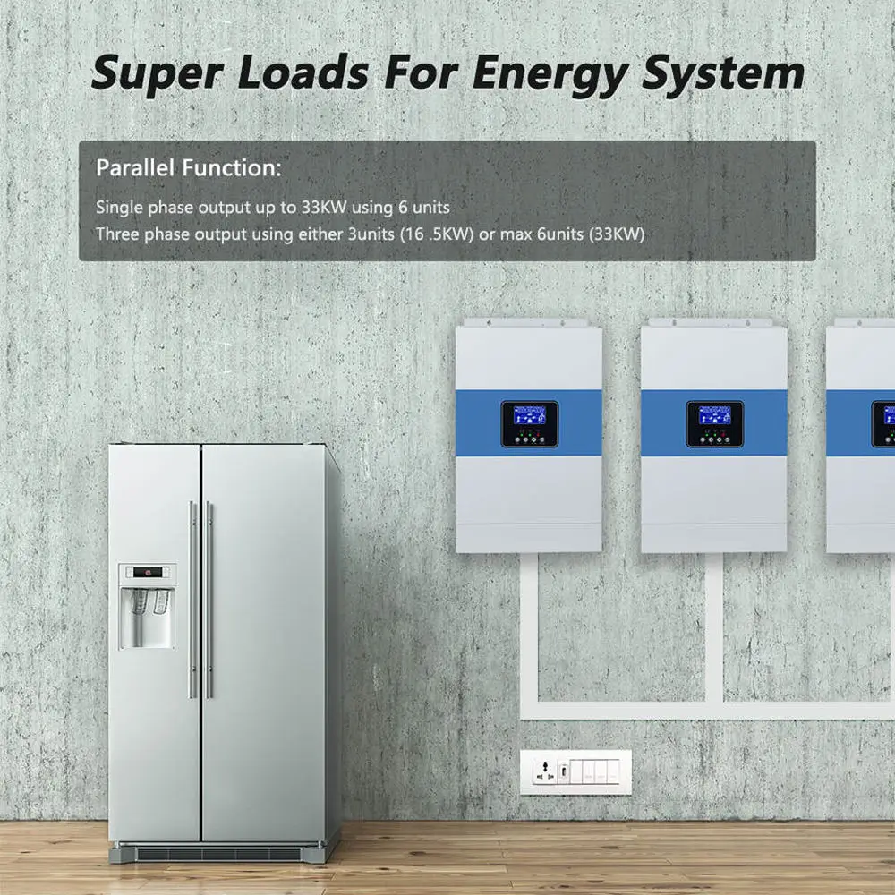 3 5 кВт гибридные инверторы параллельная функция 5.5kw солнечная панель инвертор Wi-Fi батарея подключена встроенное зарядное устройство 2 MPPT 48 вольт