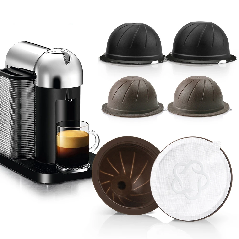 Reusable coffee capsule for nespresso vertuo empty capsule with foil refilble coffee pods
