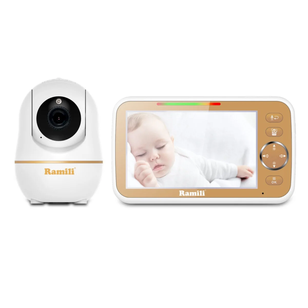 Ramili Baby Video Monitor RV600 Baby Camera Monitor Wifi Remote Pan-Tilt Control