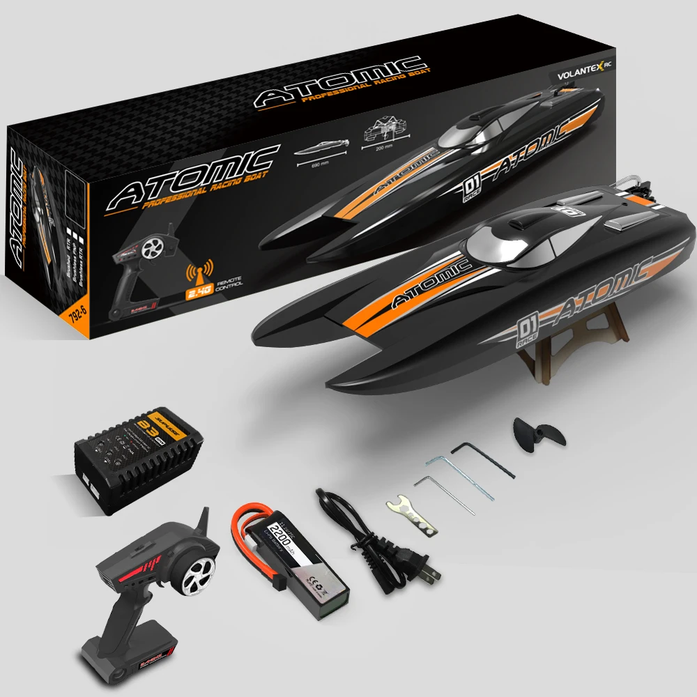 ATOMIC High Speed RC Boat Radio Control Toys Bushelss Water Cooled Motor Electric Racing Boat