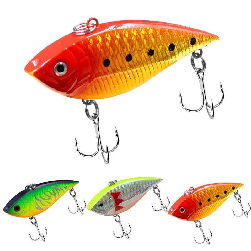 7cm 12g multi color artificial bait plastic lure trout bass spoon fishing lure VIB lure