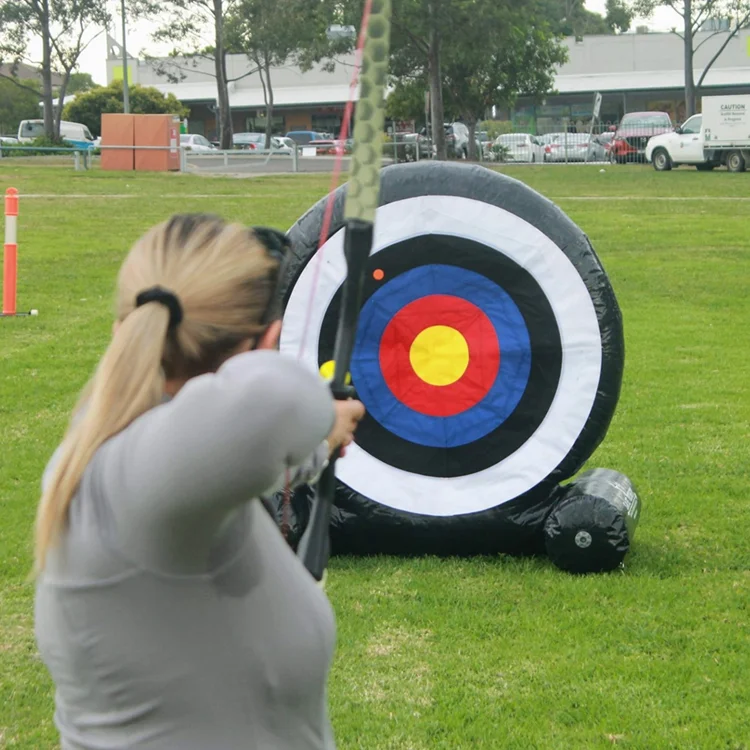 inflatable football shooting target archery tag goal soccer dart