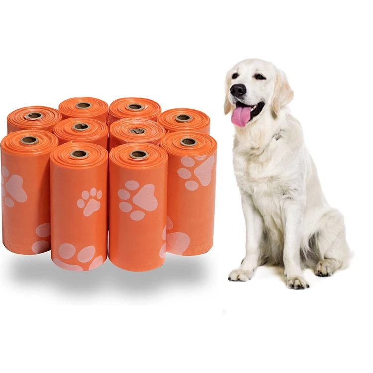 2022 New Design Extra Thick Leak Proof Customize Pattern Dog Poop Bag Cute,Orange Bio Degradable Dog Poop Bags