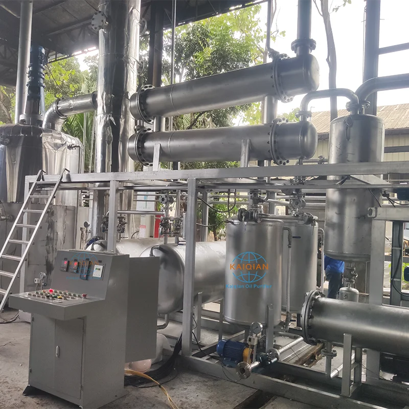 Full Vacuum Distillation Black Motor Oil Recycling To Base Oil Refinery Machine