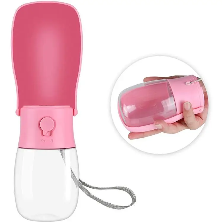Foldable Pet Rounded Stocked Green Pink Low Price Portable Dog Water Bottle Sustainable Plastic White Dog Water Bottle
