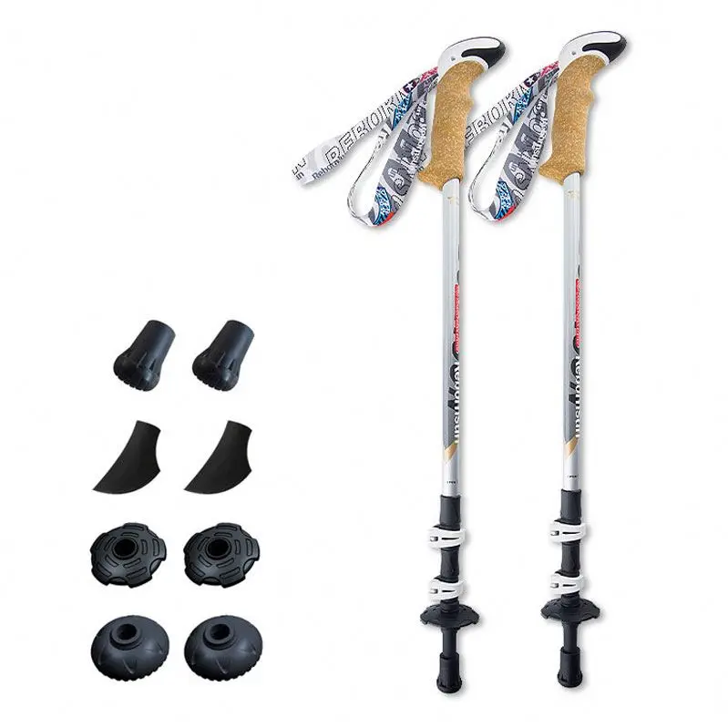 
Robinson | Fate | Trekking Pole Pair Hand Stick Walking Foot Cork Tops Hiking Quality Folding Alpenstock Fittings Stand 