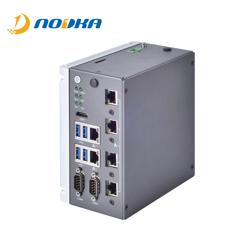 Промышленная компактная компьютерная система на Din-рейке с 6 портами LAN