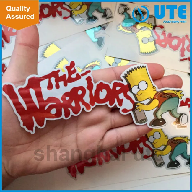 Custom Printed Waterproof Die Cut Logo Adhesive Vinyl PVC Sticker, Custom Adhesive Sticker Printing