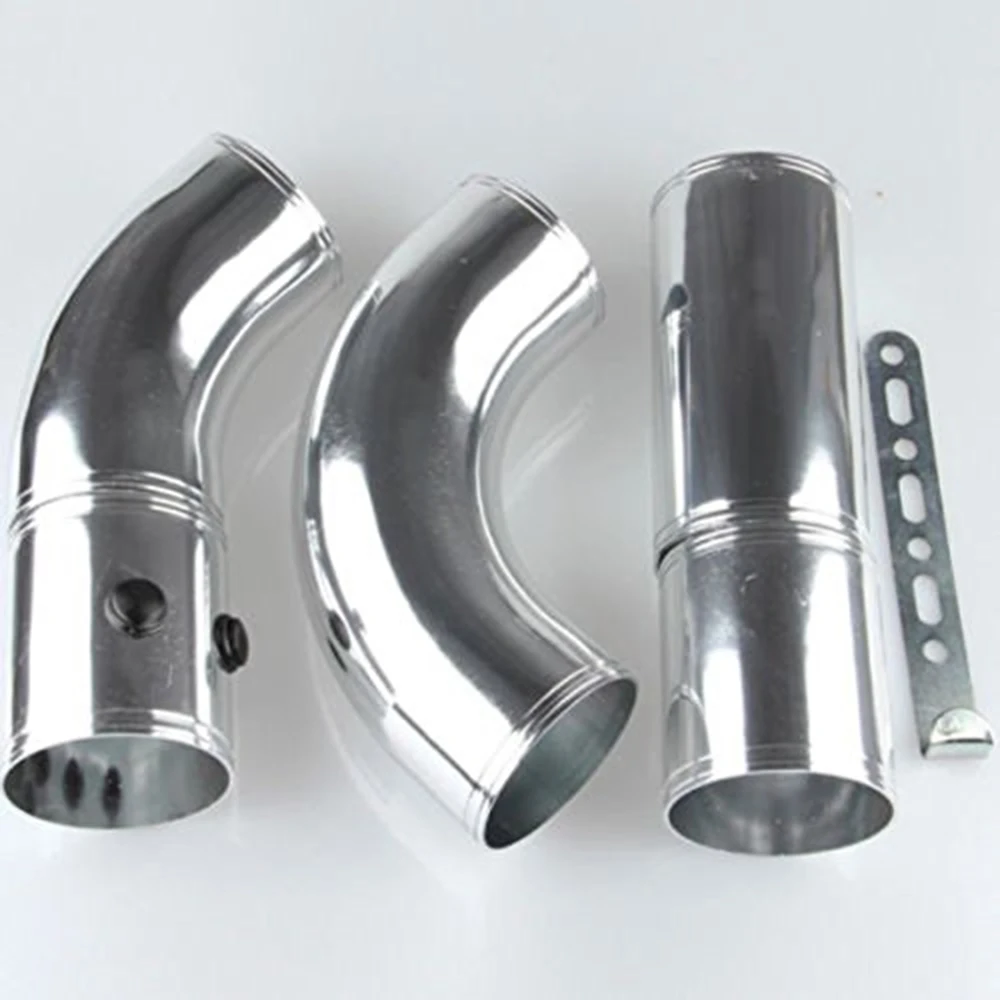Universal 3' Aluminium Air Filter Intake Intercooler Piping Pipe Hose Set