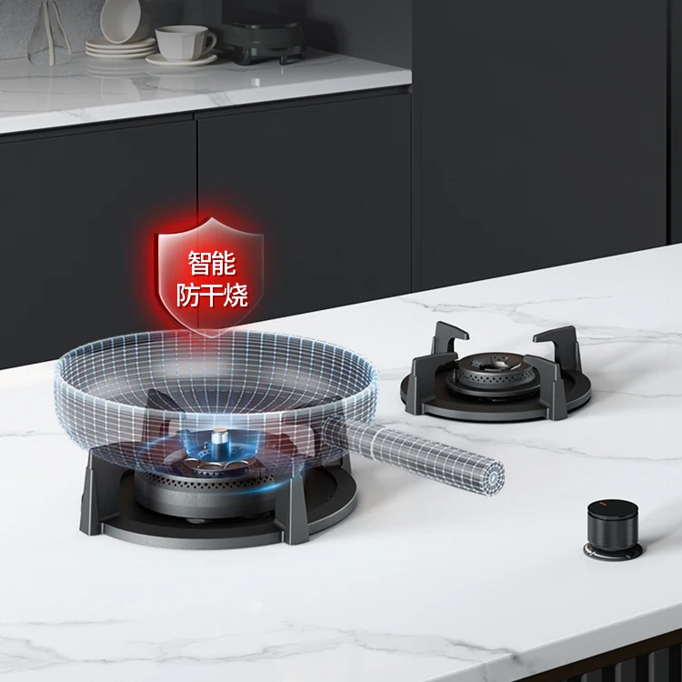 Residential Kitchens Desktop Embedded Rock Plate Stove Cooktops Cooking Gas Burner Cooker