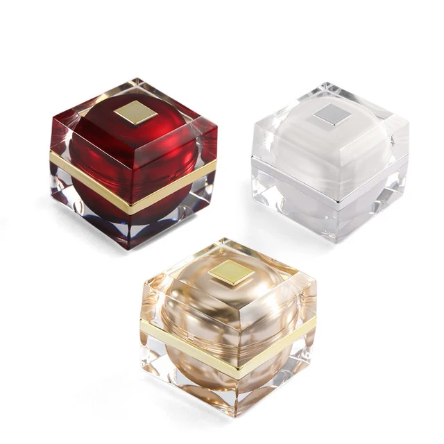 In stock Wholesale Elegant 8g 10g 15g 30g 50g Cosmetic Packaging Cosmetic Jar Cream Jar Plastic Jar with Hand Pull Gasket