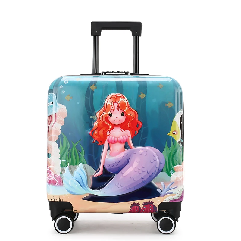 Wholesale kids luggage customized PC kids suitcase with universal wheels carry on luggage of 20 inch