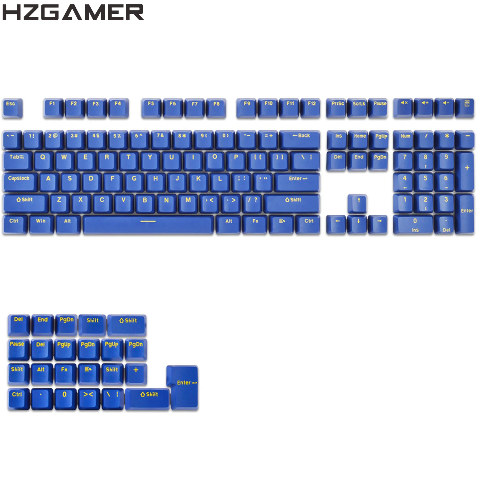 HZGAMER 132Keys PBT Keycaps OEM Profile ISO Layout Double Shot Keycaps