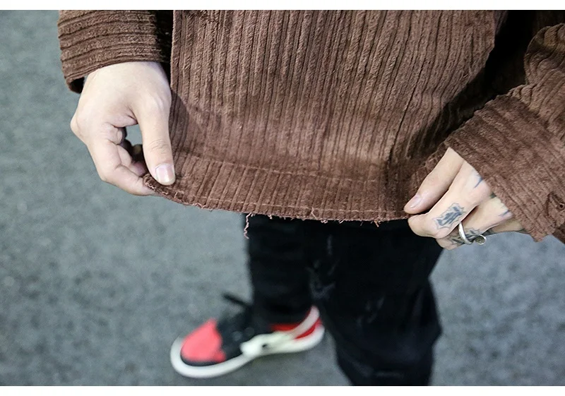 OEM private label men custom stock dropshipping mens Corduroy jacket