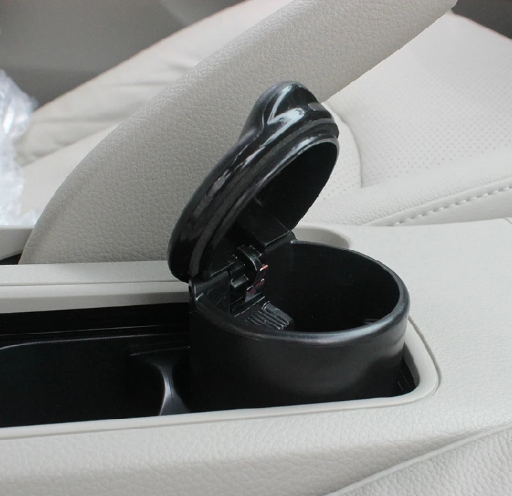Car ashtray with cover Personality with LED light with cover inside multi-functional car ashtray