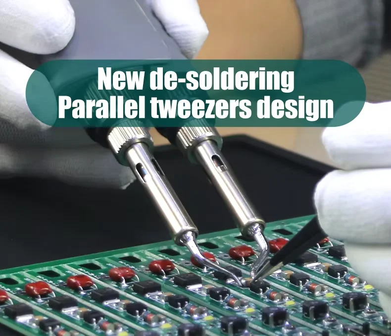 YIHUA 938D Hot Tweezers type Welding Tool BGA Rework Station Temperature Control Soldering Iron Portable Desoldering Station