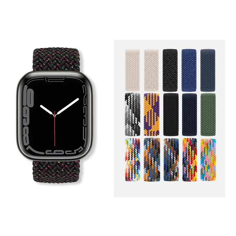 Hot Sale Weave Nylon Strap Belt Smart Watch Bands Strap For Apple iWatch Series 7/6/5/4/3/2/1/SE