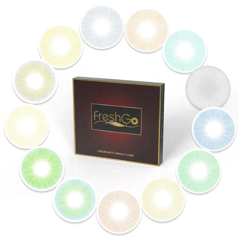  Wholesale freshgo hidrocor prescription contact lenses soft coloured cheap natural colored