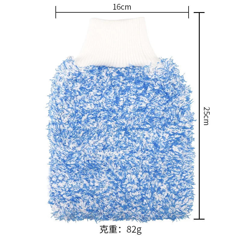 Color long hair coral cleaning gloves Microfiber car wash gloves Easy to clean car wash gloves
