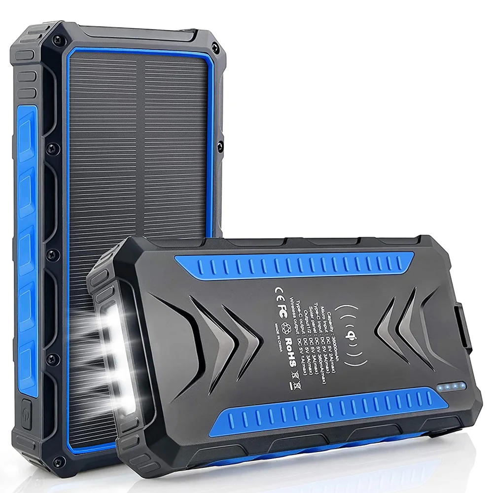3USB 30000Mah Waterproof Solar Charger Solar panel External Battery Pack Solar Power Bank