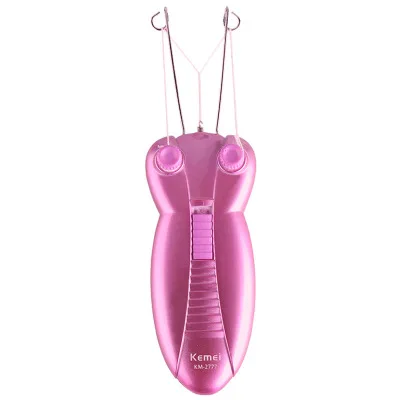 Kemei Lady Electric Epilator Butterfly Design Face Cotton Thread Defeather Epilator Women Facial Hair Remover Machine