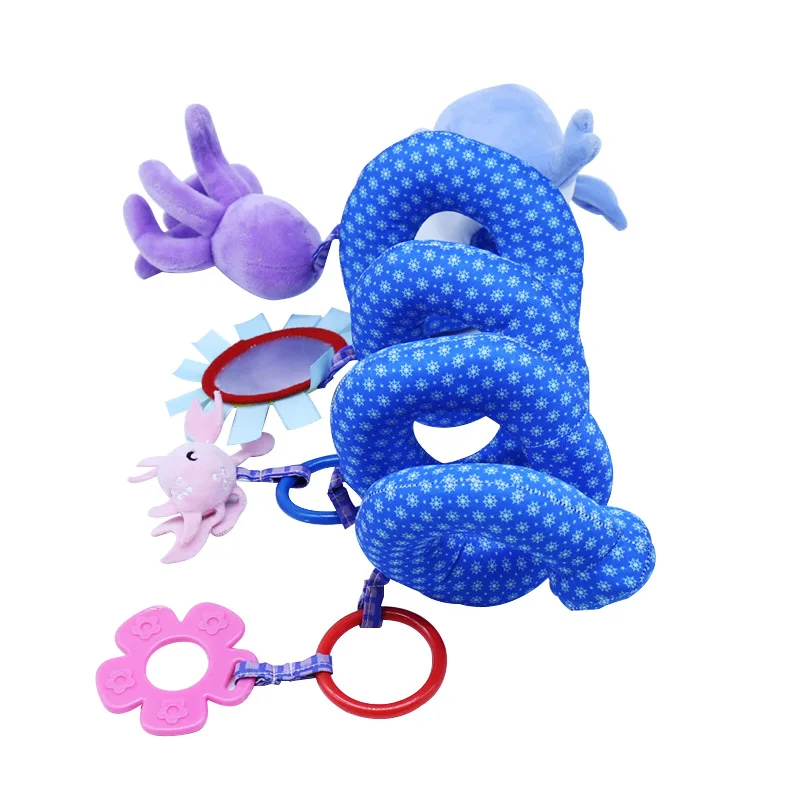 augleka newborn baby plush toy music bed around the car around the rattle lathe hanging safety mirror 0-2 years old