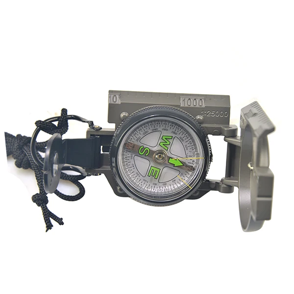 Compass Multifunctional survival lensatic compass metal professional aiming luminous lens geological waterproof compass
