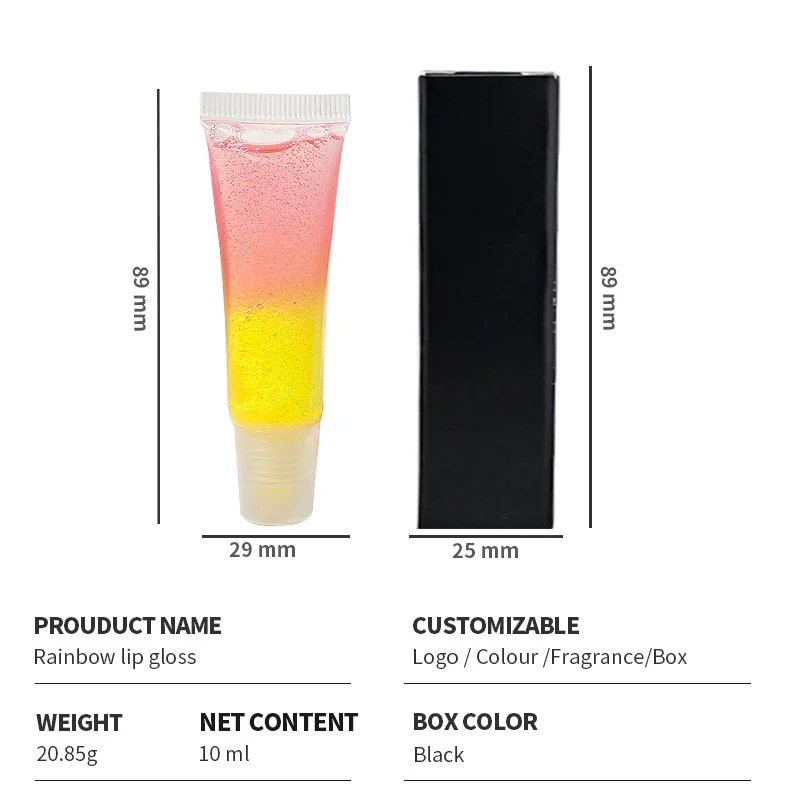Fruit Scent Transparent Tube Colorless Lip Oil Jelly Lip Gloss