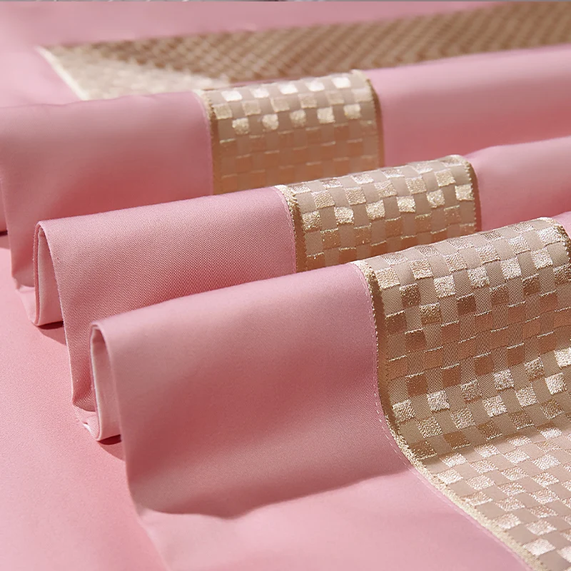 Custom Luxury Hotel Bedding Set 100% Egyptian Cotton Embroidered Printed Bed Sheet & Quilt Cover Set Home Use