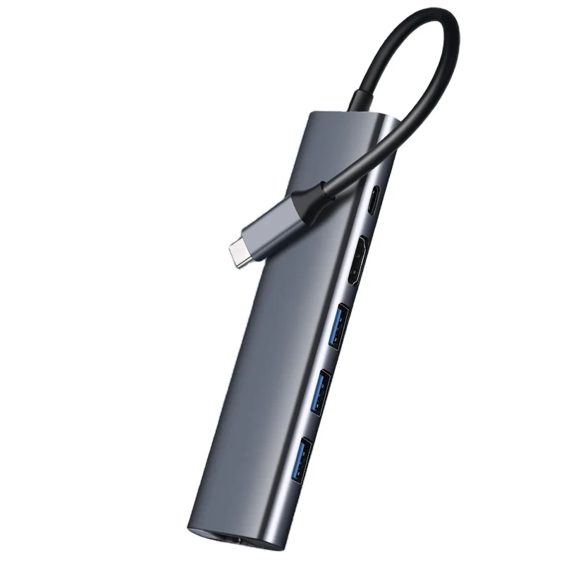 Док-станция для iPad Pro 4K HD 6 в 1, высокоскоростная док-станция с USB 3,0, type C хаб