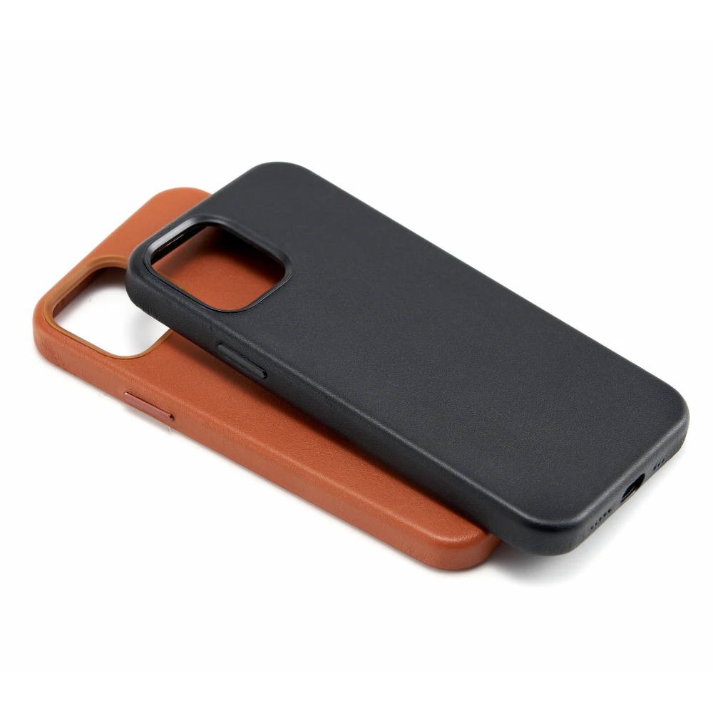 High Quality Genuine Leather Phone Case With Metal Buttons For iphone11 12 13PRO Max Real Leather Cell Business Phone Case cover