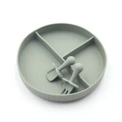 New Designer Eco-Friendly Safe BPA-Free Infant Feeding Silicone Tray Independent Suction Waterproof and Easy-to-Clean Baby Tray