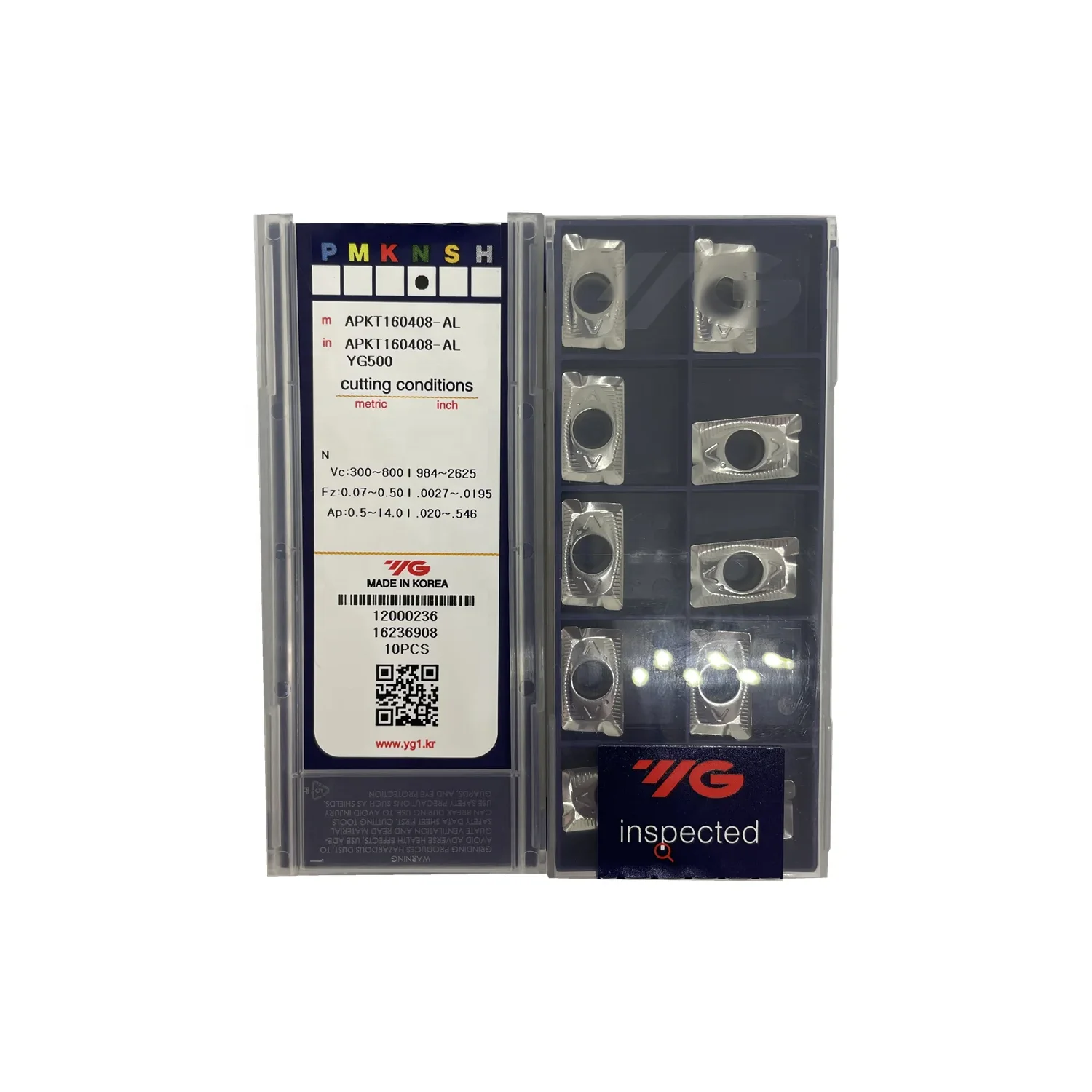 10 шт. YG 100% оригинальный APKT160408-AL YG500 Корея YG-1 APKT1604 токарный инструмент вставки квадратная фреза