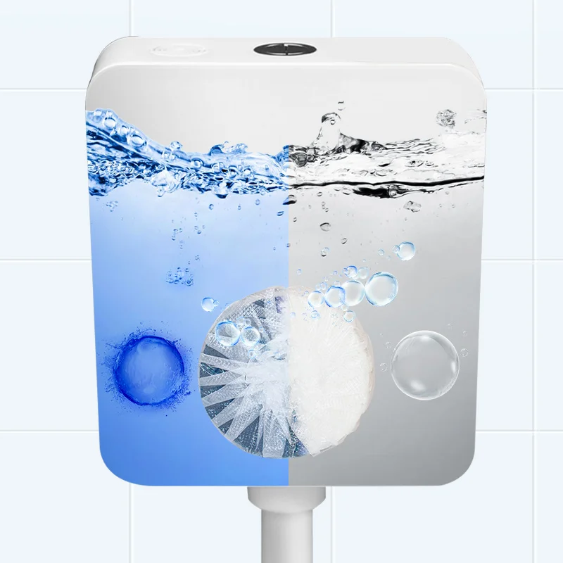 Toilet cleaner Blue and White custom color toilet cleaner flush block