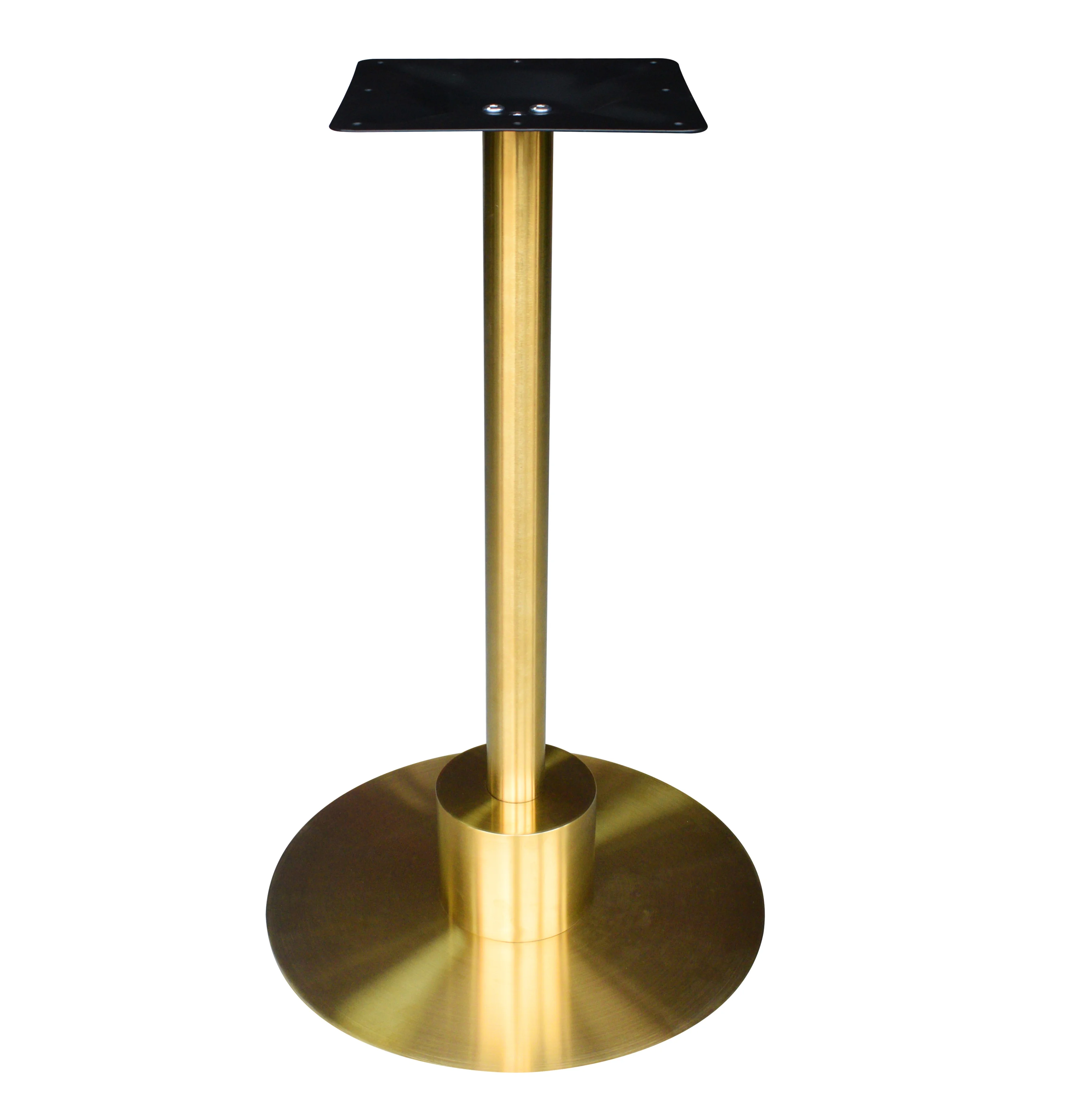 Stainless steel titanium gold edged Jazz white round artificial stone table top Dining table furniture