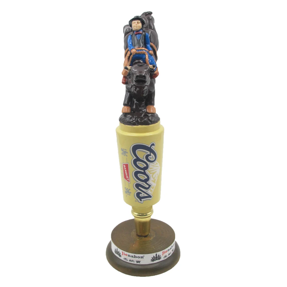 DY-Th348  custom deisigning resin cowboy beer tap handles