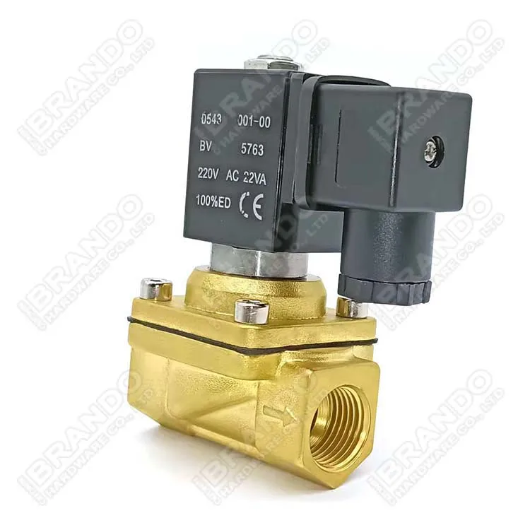 Соленоидный клапан латунный для сжатого воздуха 1/2 дюймов 2/2 PU220A-04 24VDC 110VAC 220VAC