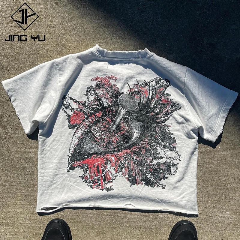 custom logo DTG t shirts Heavyweight 100% cotton Men boxy screen print t shirt for men Dtg Print Streetwear Graphic Tees