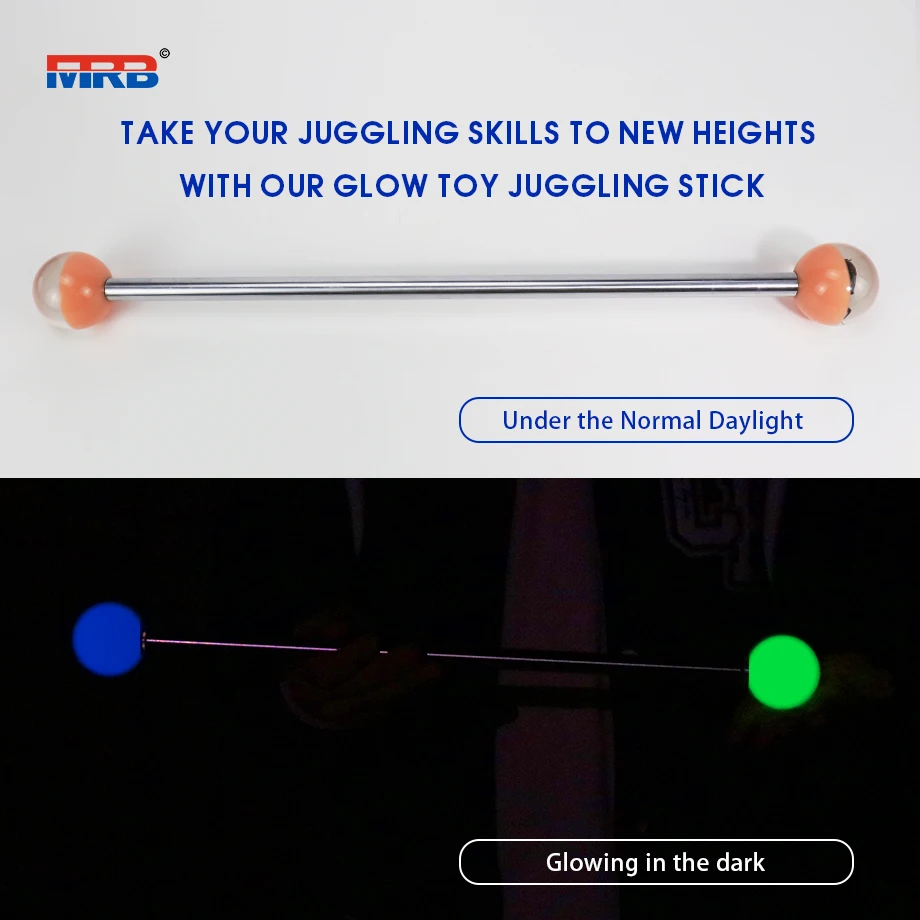 2024 New  acrylic transparent  fire devil stick  glow contact juggling sticks