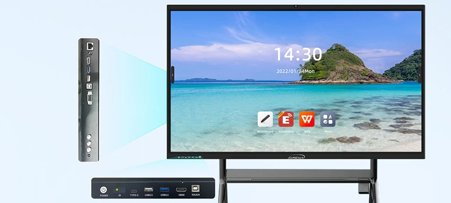 100-inch touch screen TV LED LCD panel classroom and conference dual operating system smart board interactive whiteboard