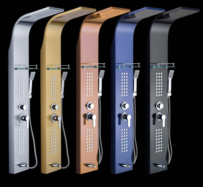 Luxury stainless steel shower faucets shower panel