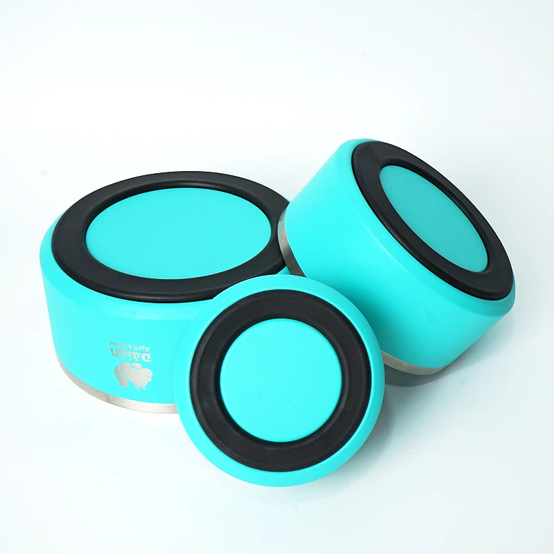 BPA Free Food Grade 304 Stainless Steel Dog Bowl 18oz 32oz 64oz Non-Slip Travel Pets Feeder Bowl