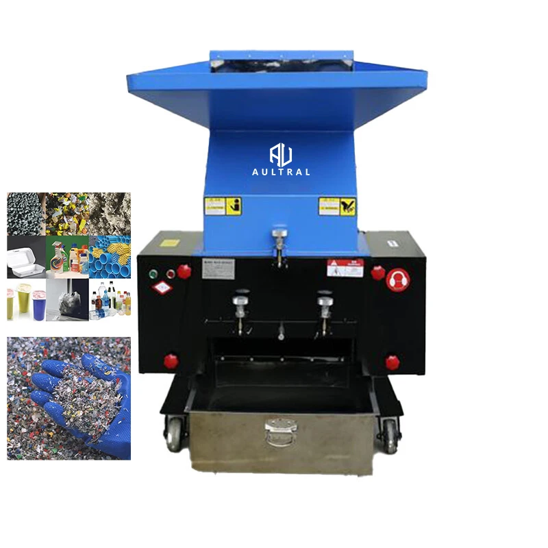 Single Shaft  Plastic Bottle Shredder Crushing Machine  Waste PP PE PVC Pipe Film Plastic Crusher